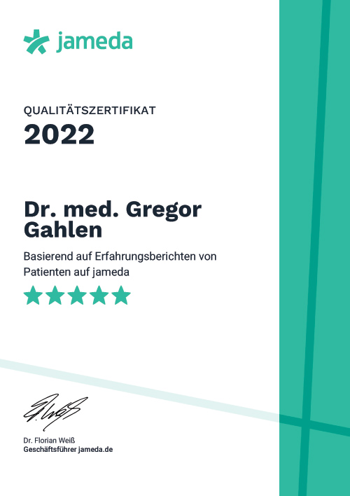 Zertifikat Dr. Gahlen